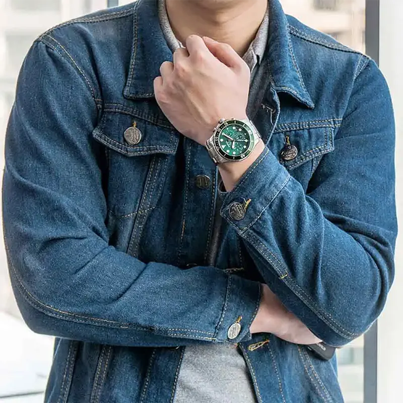 Fossil FB-03 Chronograph Quartz Green Dial Men's Watch- FS5726